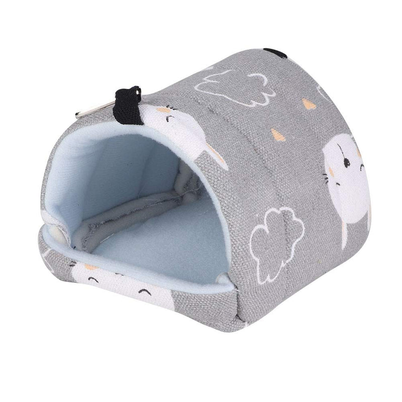 14*12cm Pet Hammock, Warm Soft Pet Canvas Hanging Bed Hammock House Durable Pet Sleeping Mat Pad House Nest for Small Hamster Parakeet Cockatiel Lovebird Budgie Finch Canary(Gray Rabbit) Gray Rabbit - PawsPlanet Australia