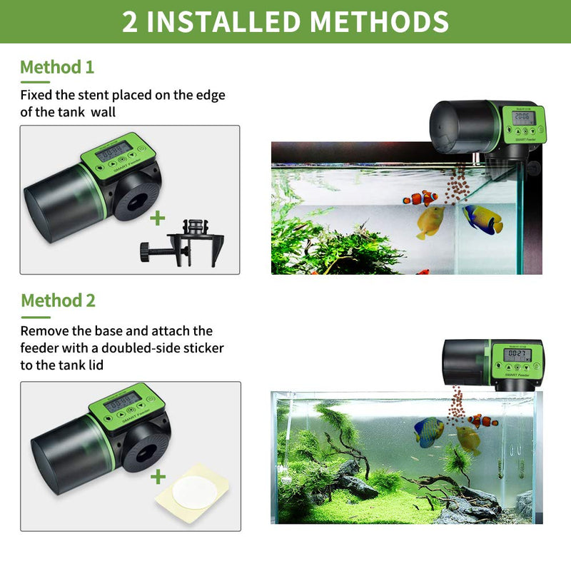 Automatic Fish Feeder 200ml,Capacity Fish Food Dispenser for Fish Tank?Aquarium Tank Timer Feeder Vacation & Weekend Auto Fish Food Dispenser with LCD Display - PawsPlanet Australia