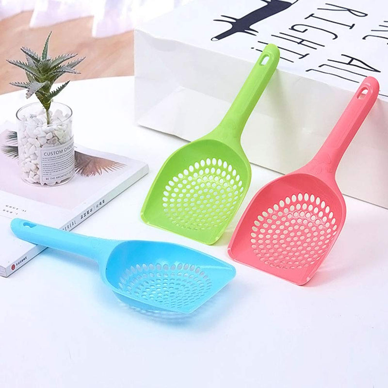 CNNIK Durable Cat Litter Scoop, Plastic Pet Litter Shovel, Easy to Clean Pet Poop, Litter Sifter with Long Handle for Dog Cat, Cleaning Tool Gift for Cat Lovers and Pet Owners, 3Pcs - PawsPlanet Australia