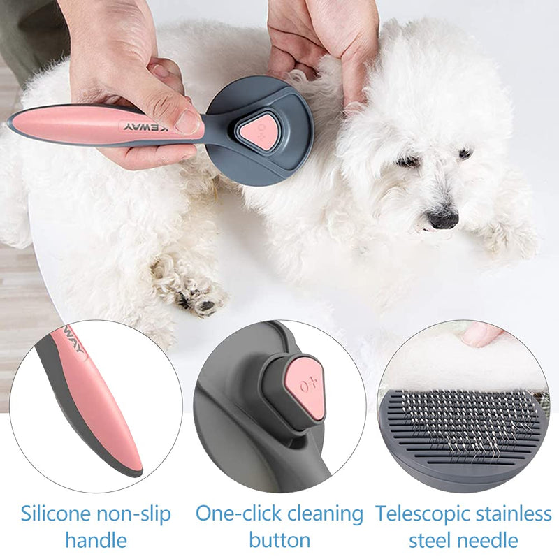 GOODGDN Grooming Brushes for Dogs,Pet Grooming Brush, Daily Use to Clean Loose Fur & Dirt,Great for Dogs and Cats With Medium Long Hair Remove Tangles Dead Undercoat and Dirt Suitable For Many Pets - PawsPlanet Australia