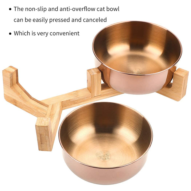 Dorakitten Double Dog Bowls,Pet bowls for Dog Non-slip Dog Bowl Stainless Steel Stand Dog dish large Dog Feeding bowls with rised suitable All dogs - PawsPlanet Australia