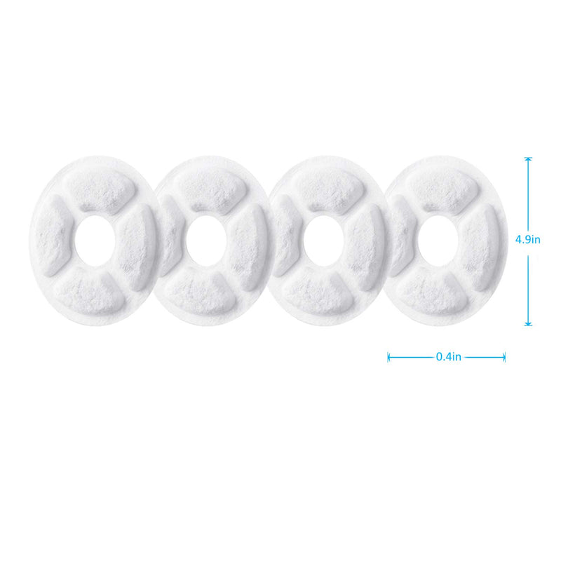 Replacement Filters for cat water fountain, Healthy and Hygienic Filters for Pet Water Dispenser.-4 Pcs. 4 Pcs - PawsPlanet Australia