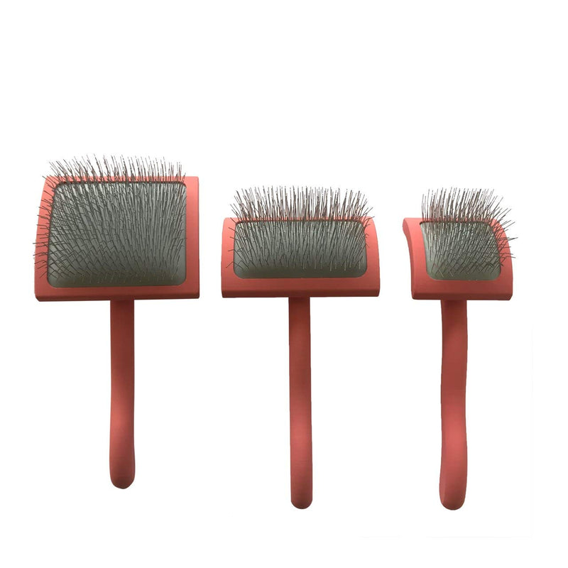 Chris Christensen Big G Dog Slicker Brush, Groom Like a Professional, Fluff Detangle Style, Saves Time Energy, Coral, Large L - PawsPlanet Australia