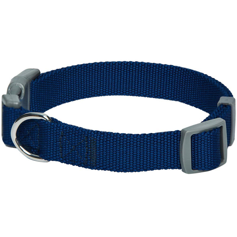Umi. Essential Classic Solid Color Dog Collar in Navy, Large, Neck 45cm-66cm, Adjustable Collars for Dogs - PawsPlanet Australia