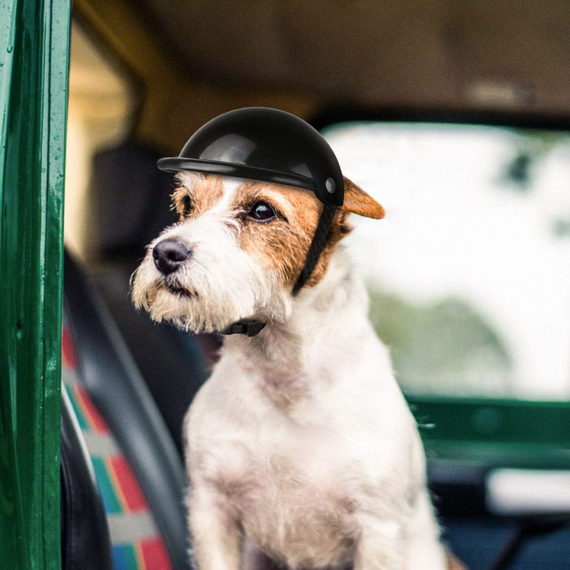 Namsan Pet Helmet Cool Dog Hat Adjustable Cap for Puppy Cats-Black M - PawsPlanet Australia