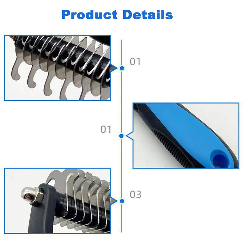 Undercoat brush, undercoat brush de-matting curry comb, premium cat brush, dog brush for undercoat, long hair pet hair remover, de-matting curry comb remover for undercoat for cats, dogs - PawsPlanet Australia