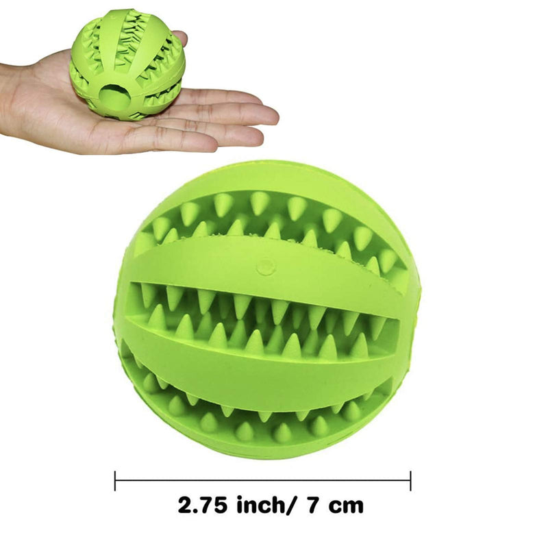 Dog Ball,7 cm/2.75 inch Dog Treat Balls,Rubber Ball Chew Toy Teeth Cleaning for Large Dog and Puppy (2 Sets) - PawsPlanet Australia