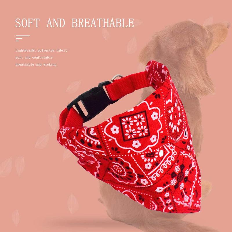 YOFASEN Puppy Bandana - Dog Bandana Collar Pet Neckerchief Scarf Triangle Towels for Pets, 4Pcs/M 1.5cm - PawsPlanet Australia