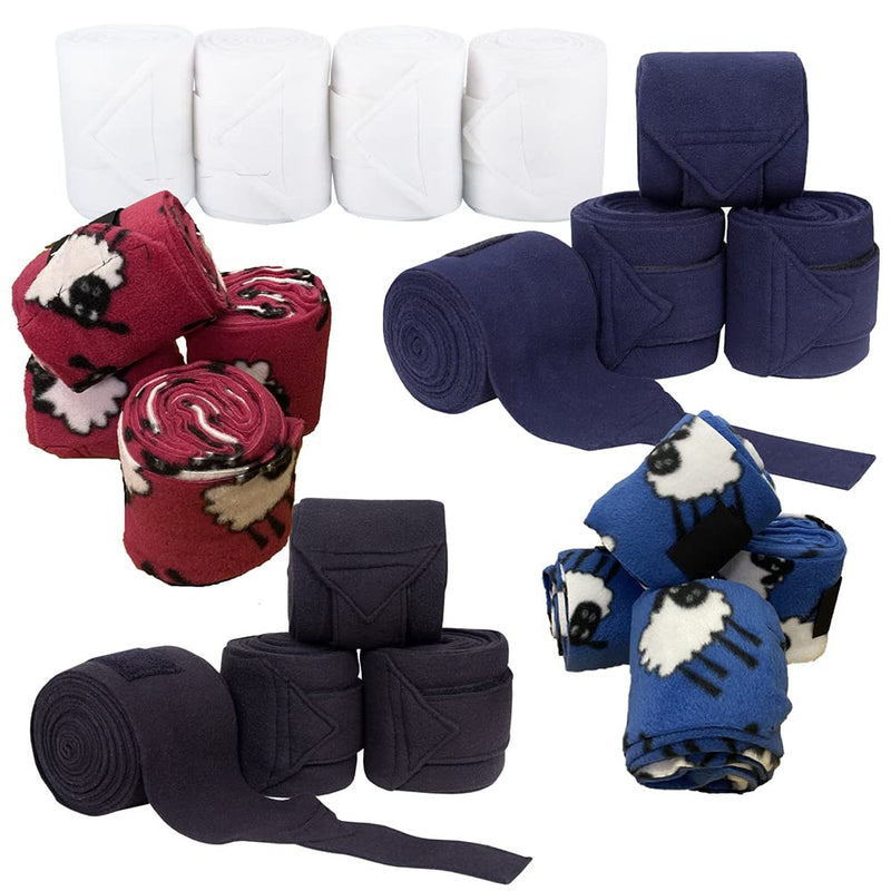 Best On Horse Leg Wraps Bandages - Pack of 4 Pony Dressage With Velcro Strap Suitable For Equestrian First Aid Medical Injuries and Outdoor Veterinary Usage (One Size, Black) One Size - PawsPlanet Australia