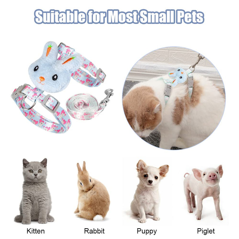 Rabbit cat harness with leash, adjustable rabbit leash, cat leash, rabbit leash, dwarf rabbit with harness for cats, soft harness, rabbit harness, cats and leash for rabbits, small animals - PawsPlanet Australia