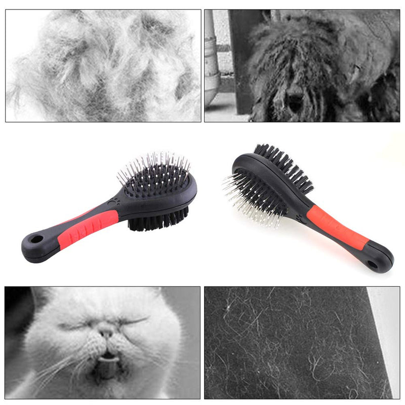 Winnes Double Sided Pet Brush, Cleaning Brush for Dogs, Cats, Pets - PawsPlanet Australia