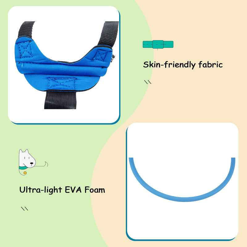 XIDAJIE Blind Dog Halo, Blind Dog Harness Guiding Device Adjustable Face Head Protection Circle Pet Anti-Collision Ring for Dogs Cats with Sick Eyes, Avoid Accidents & Build Confidence Blue XS - PawsPlanet Australia