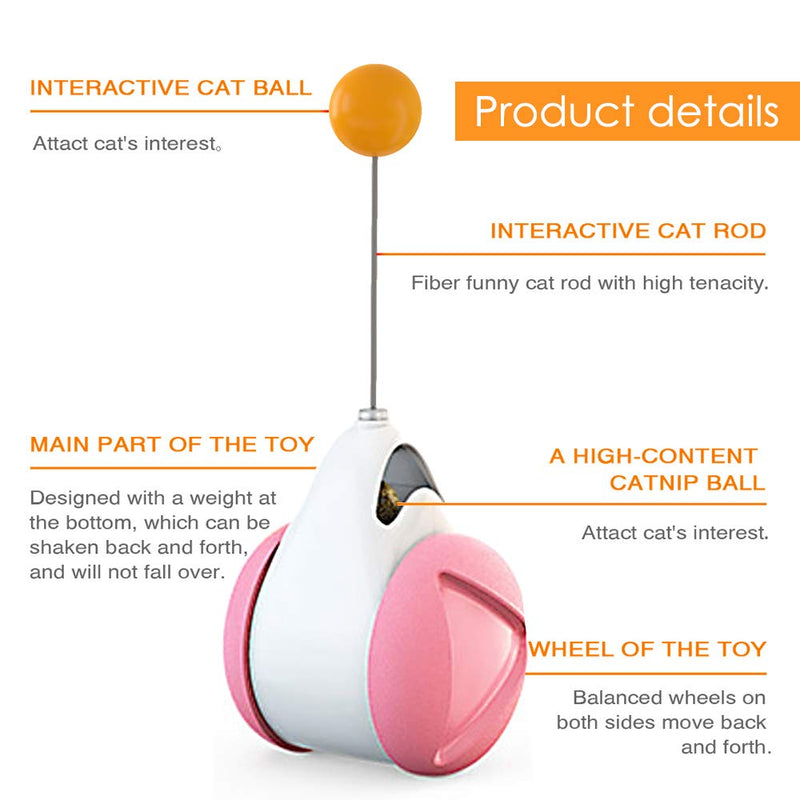 None/Brand Yisika Balanced Cat Toys,Kitten Toys,Interactive Toys for Indoor Cats Multifunction Cat Toy with Feather Ball p - PawsPlanet Australia