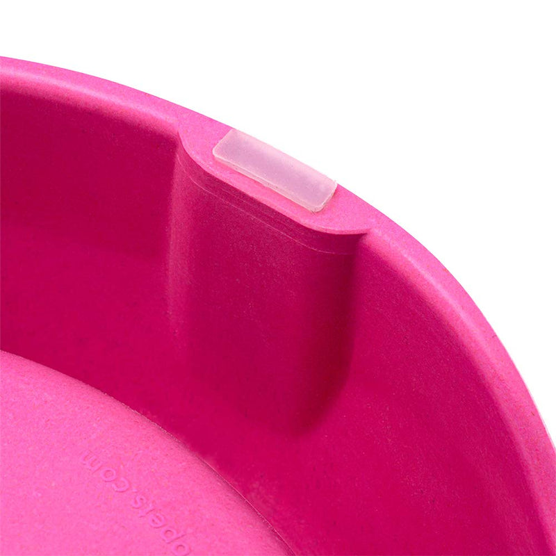 Beco Pets, Bamboo Dog Food & Water Bowl, Non-Slip, Easy Clean, Pink, Medium - PawsPlanet Australia