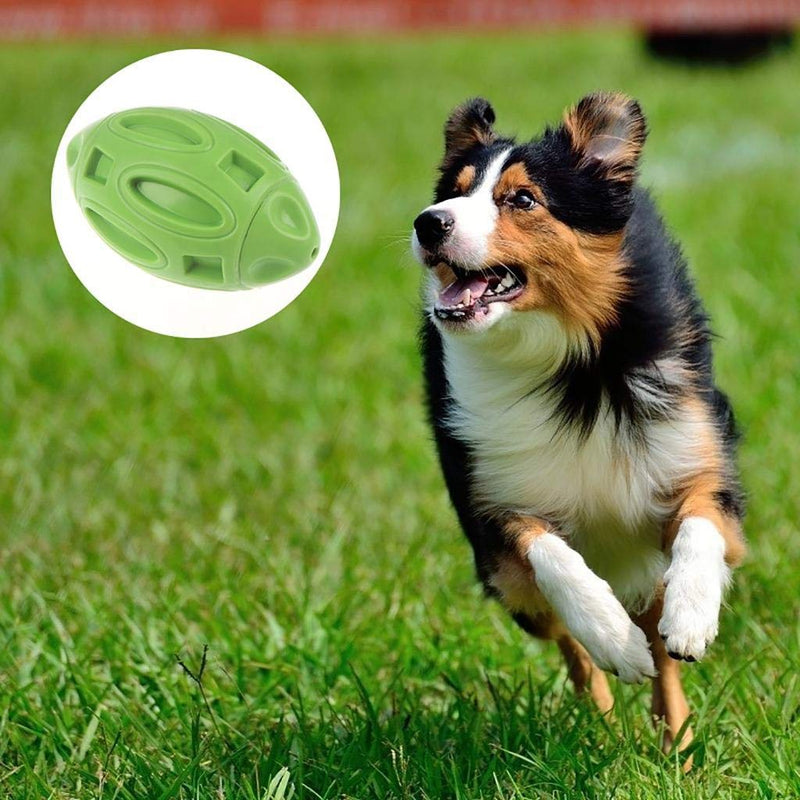 Olgaa Squeaky Dog Toys Rugby Shape Durable Pet Chew Toys Balls Bite Resistant Teeth Training Toys for Medium and Large Breed - PawsPlanet Australia