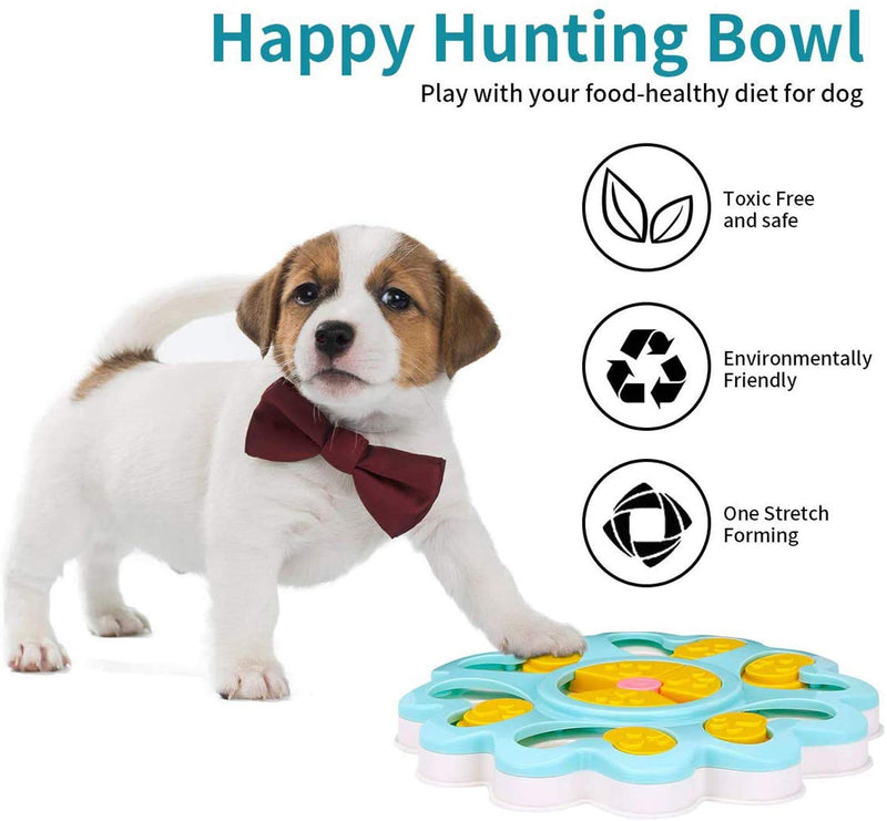 Linseray? Dog Food Toy, Dog Puzzle Feeder Toy Interactive Toy Non-slip Puppy Treat Dispenser Dog Puzzle Toy Pet Bowl Feeder Toys Dog Paw Educational Slow Feeder Toys, Blue - PawsPlanet Australia