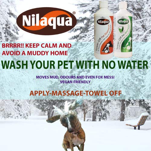 Waterless Nilaqua Towel-Off Pet Shampoo 200Ml, clear - PawsPlanet Australia