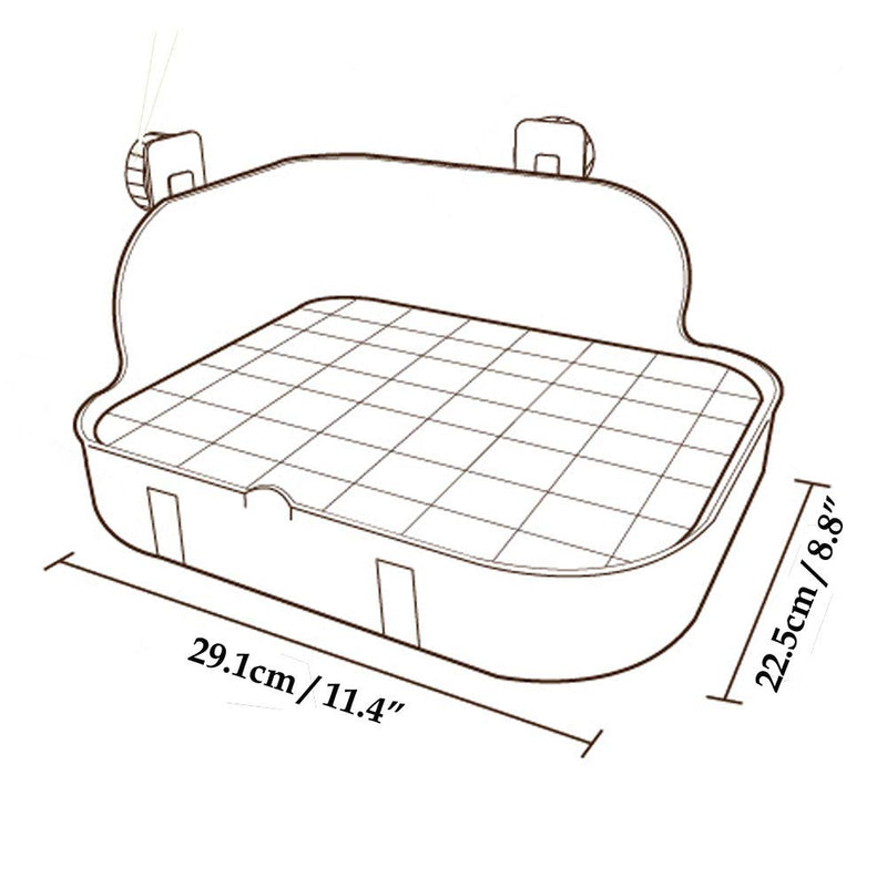 RUBYHOME Rabbit Litter Box Toilet, Plastic Square Cage Box Potty Trainer Corner Litter Bedding Box Pet Pan for Small Animals, Rabbits, Guinea Pigs, Chinchilla, Ferret, Galesaur, 11.4 Inches Green - PawsPlanet Australia