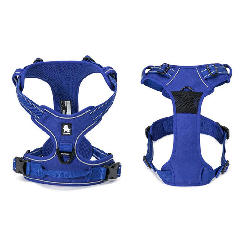 Kismaple Dog Harness No Pull Small Medium Large Dog Vest Harness with Handle Adjustable Reflective Pet Dogs No Choking Breathable Mesh Harness Training Walking Outdoor (L, Blue) L - PawsPlanet Australia