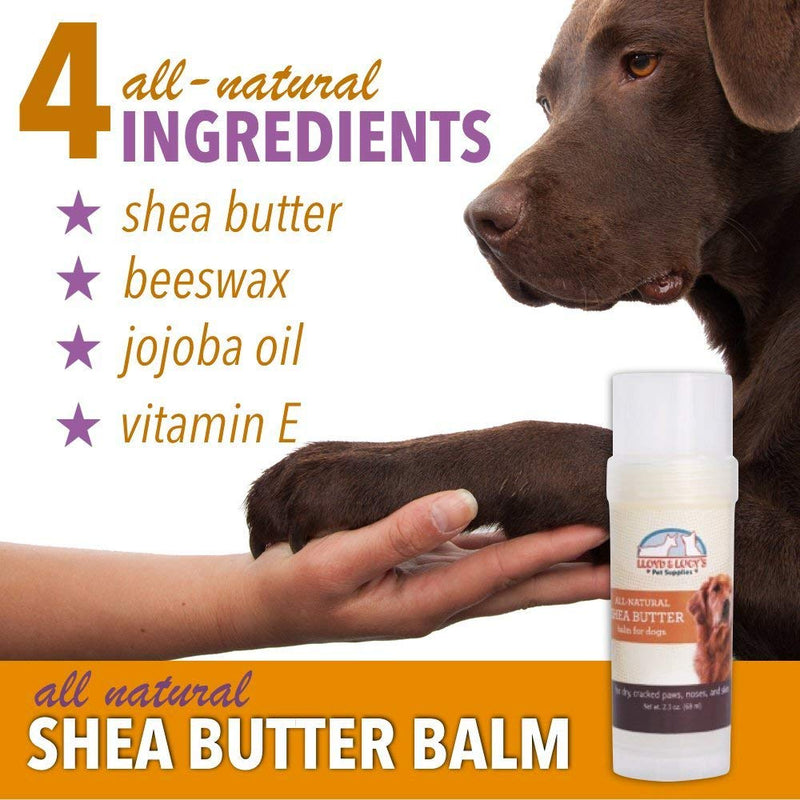 All Natural Shea Butter Balm for Dogs Treats Dry, Cracked, and Chapped Skin, Nose, and Paws. Coats, Soothes, and Heals Damaged Snouts and Pads. Mess Free and Easy to Use Application. - PawsPlanet Australia