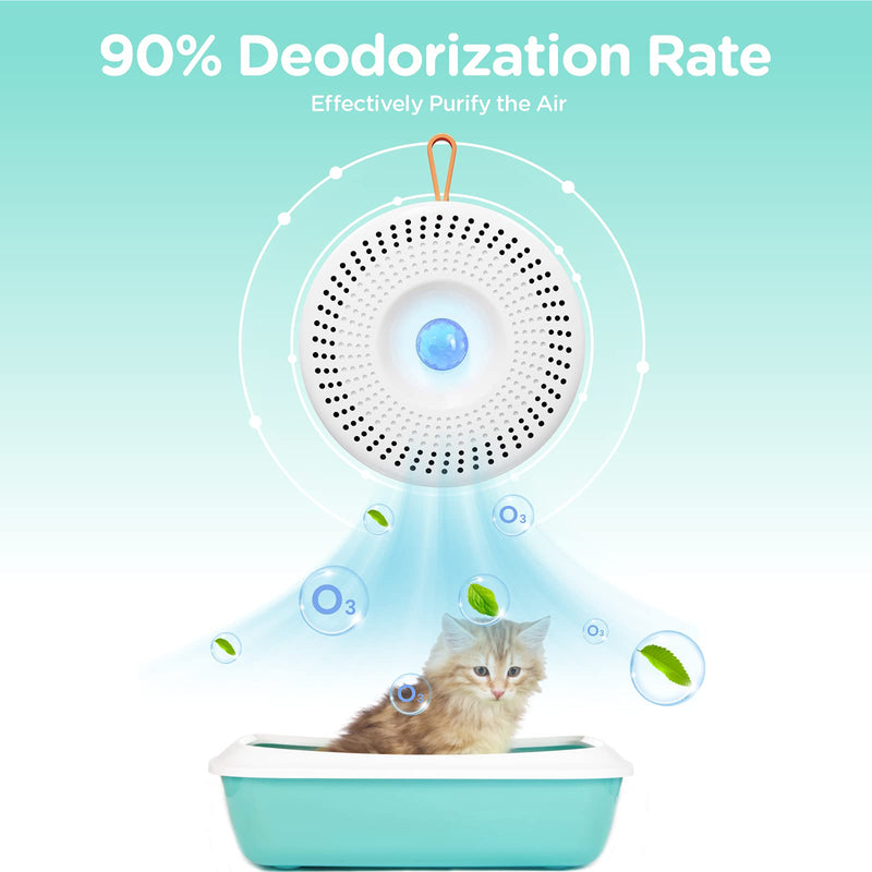 FunniPets Cat Litter Deodorizer, 90% Deodorization Cat Litter Box Odor Eliminator Rechargeable Dust-Free Cat Litter Smell Eliminator for Litterboxes, Bathroom and Kitchen - PawsPlanet Australia