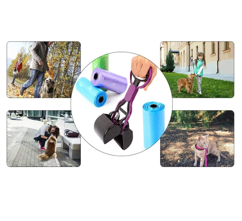 [Australia] - E-YOSILI Pooper Scooper for Dogs, Portable Pet Pooper Scooper with Waste Bag and Poop Bag Dispenser, High Strength Material and High Cleaning Tool for Pick Up Pet Waste 