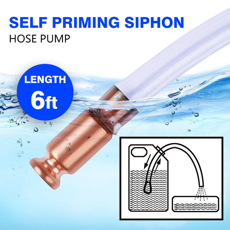 Sukudon Hose Siphon Pump for Gas/Gasoline/Fuel Water Self Priming Siphon Hose Pump Shaker Siphon Transfer Shaker Siphon Automatic Pumping Pipe - PawsPlanet Australia