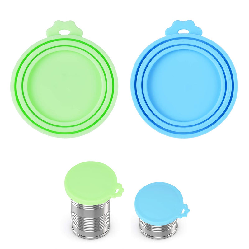 [Australia] - PetBonus Silicone Pet Can Covers, Dog Cat Food Can lids, Fit Multiple Sizes, BPA Free Dishwasher Safe 2 Pack 