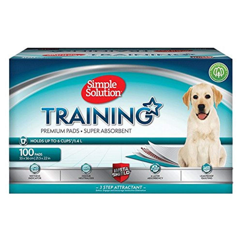Simple Solution Absorbent Premium Dog and Puppy Training Pads - Pack of 100 - PawsPlanet Australia