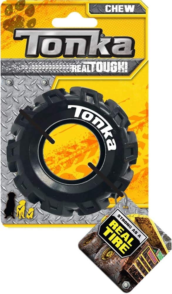 Tonka Seismic Tread Tire Dog Toy, 3.5-Inch - PawsPlanet Australia