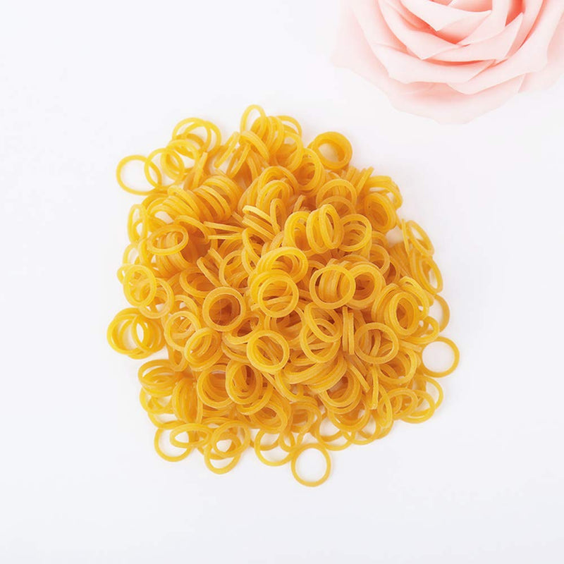 [Australia] - Sufermoe 1500 Pcs Dog Hair Ties Pet Rubber Bands Hair Grooming Top Knots Pet Hair Bows Topknot Rubber Band Hair Bows Grooming Accessories for Pet Cat Dog or Little Girls 0.4 Inch Yellow 