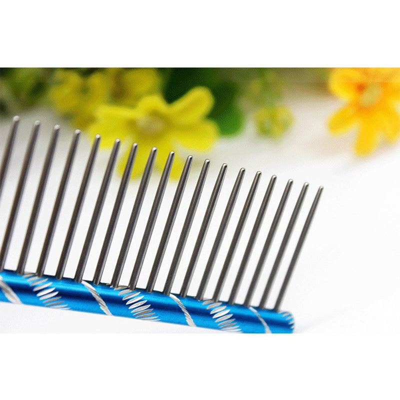 [Australia] - UEETEK Pet Grooming Comb Dogs Cats Comb Stainless Steel Purple 