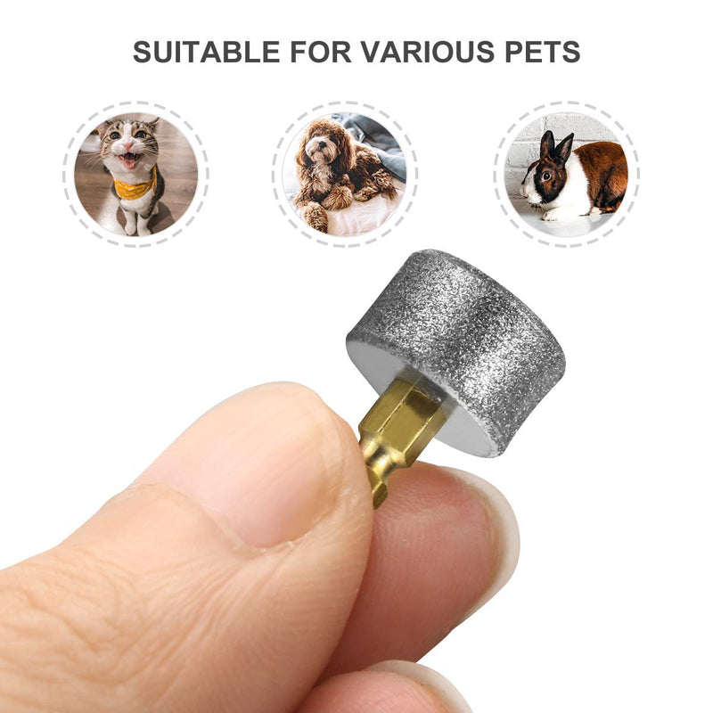 [Australia] - 2-Pack Nail Grinder Replacement-Dog Nail Grinder Replacement Tips-Professional Spare Grinding Head for Dog Electric Claw Nail Grooming Tool 