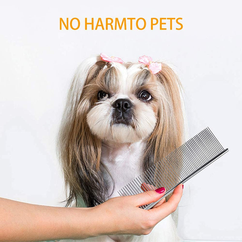 Stainless steel metal pet combs, metal comb metal comb dog stainless steel pet comb cat comb long hair rounded teeth dog comb - PawsPlanet Australia