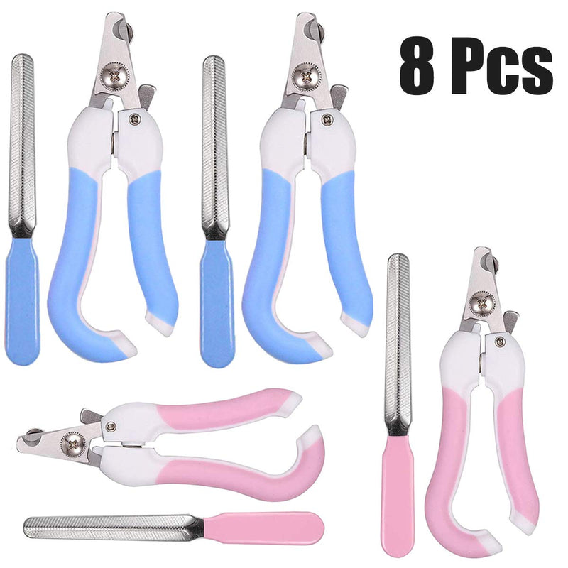 Fiyuer pet nail clippers, 4 Pcs pet nail file clippers and trimmer with safety guard grooming scissors for Dogs Cats Birds and Rodents and All Claw Sizes - PawsPlanet Australia