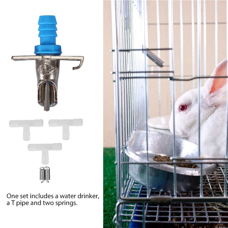 10PCS Rabbit Drinker Nipple - Automatic Water Nippler Drinker Feeders Double Hang Springs Drinker for Rabbit Farm Animals Pet - PawsPlanet Australia