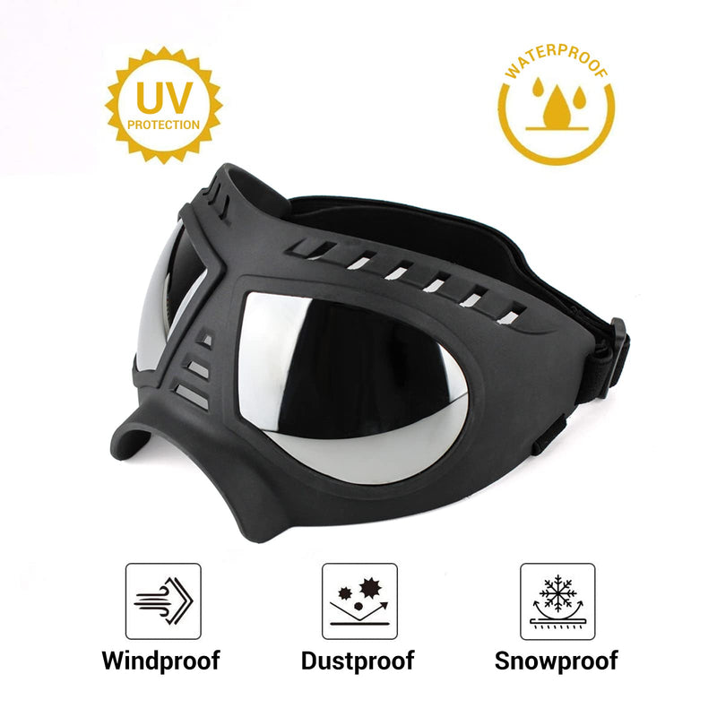 Dog Sunglasses Goggles Medium to Large Breed, Sun Light Protection Goggles for Medium Dogs, Windproof Large Dogs Mask Glasses for Outdoor Sports, Black - PawsPlanet Australia