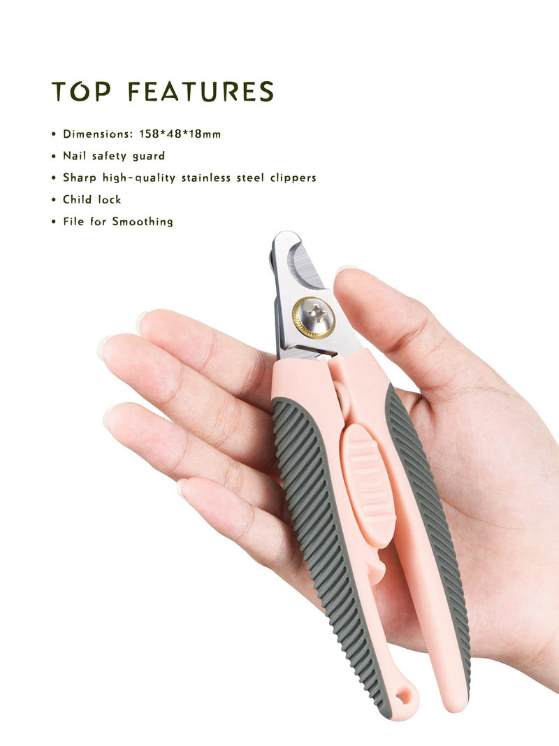 Lesfit Professional Claw Scissors for Dogs with Nail File, High Quality Claw Scissors for Cats, Large & Medium Pets Nail Clippers with Safety Protection L - PawsPlanet Australia