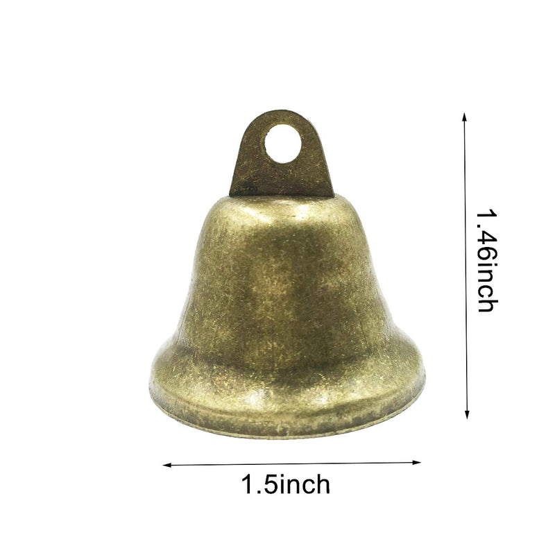 [Australia] - LOUHUA 30 Pieces Vintage Bronze Jingle Bells for Dog Doorbell & Potty Training, Housebreaking, Making wind chimes, Christmas bell (38mm/1.5inch) 