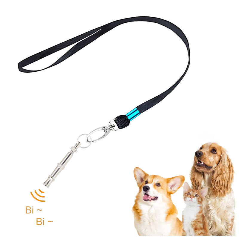 Andiker Dog Whistles with Lanyard, Professional Stainless Steel Ultrasonic Pet Whistle for Recall Training and Barking Control, Adjustable Frequencies - PawsPlanet Australia
