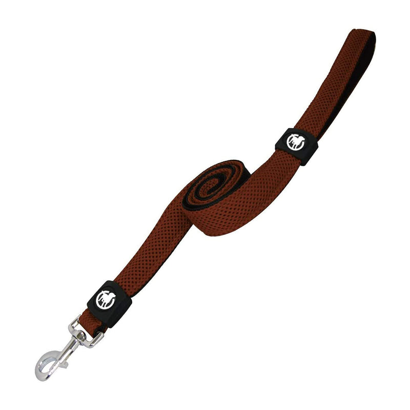 DDOXX dog leash air mesh 120 cm | Hand strap | for small & large dogs | many colors & sizes | Leash dog | Lead leash small | Running leash puppy leash large | Brown, XS XS - 1.5 x 120 cm - PawsPlanet Australia