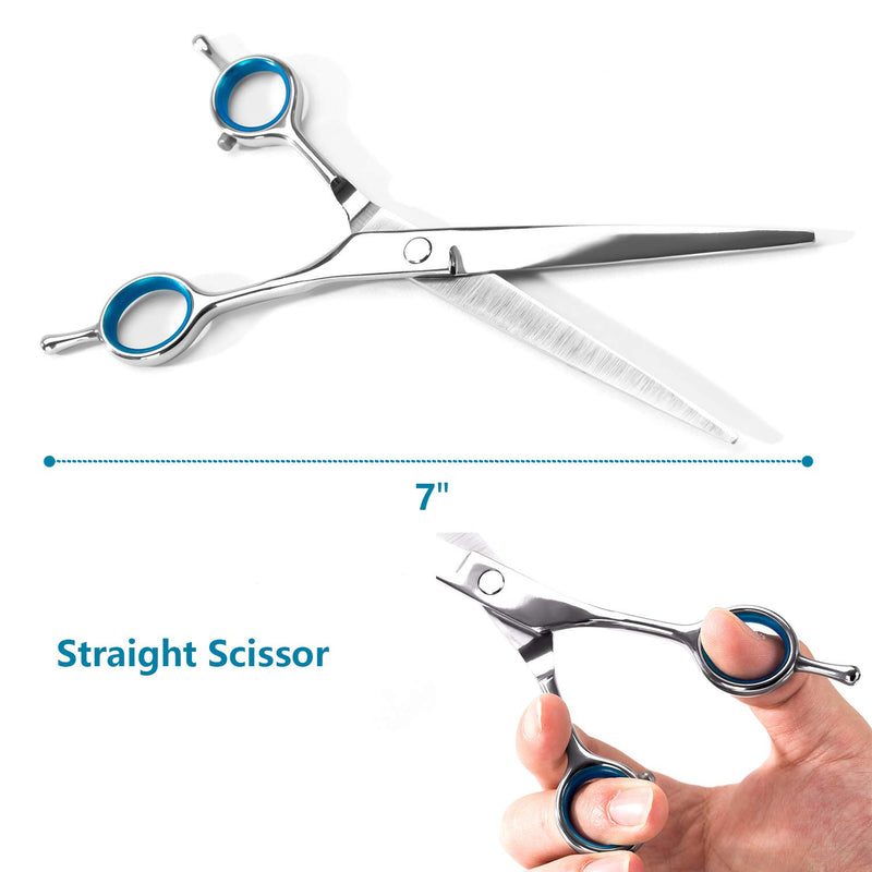 HIPIPET Dog Grooming Scissors Stainless Steel Professional Anti-Rust Shears Set Pet Grooming Scissors for Dogs/Cats 3-PCS - PawsPlanet Australia