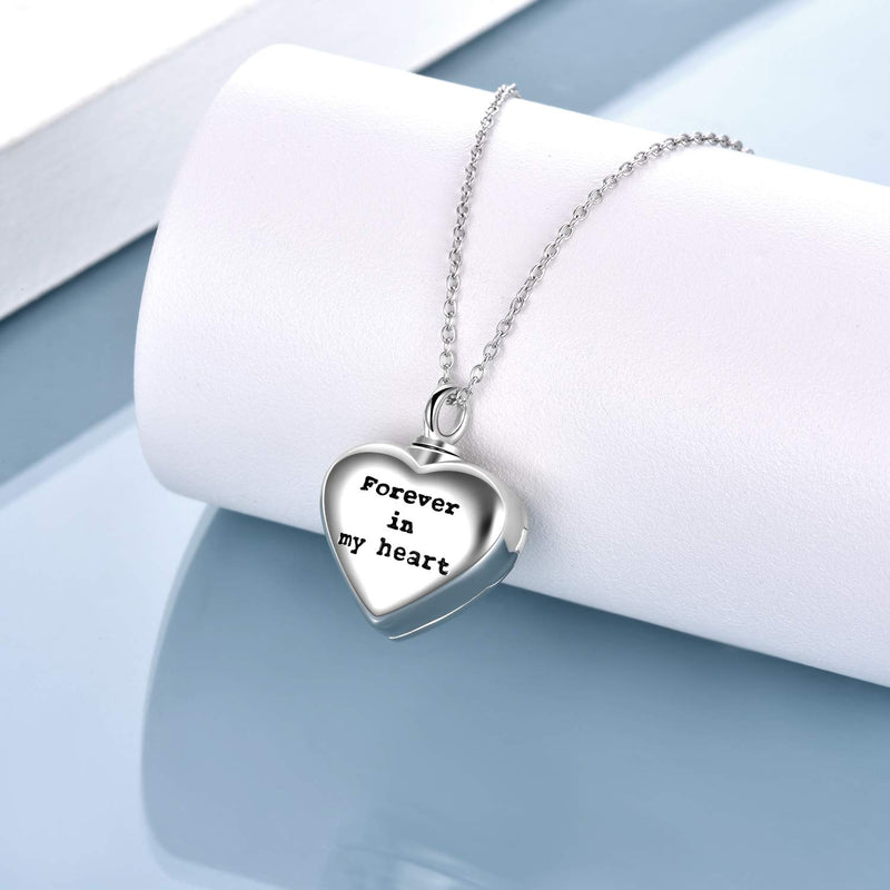 WINNICACA S925 Pet Loss Gifts-Dog Memorial Gifts Sterling Silver Pet Paw Urn Necklace for Ashes -Heart Photo Locket That Hold Pictures Cremation Jewelry Gifts for Women - PawsPlanet Australia