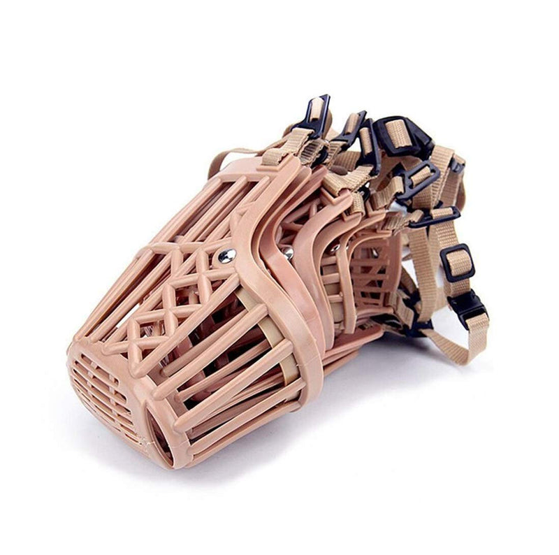 Beikalone 7 Piece Set Plastic Dog Muzzle Anti Bite Guard Adjustable Pet Basket Masks Dog Training Mouth Cover Mesh Cage Breathable Comfortable - PawsPlanet Australia