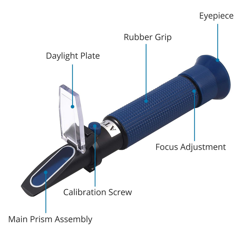 AUTOUTLET Salinity Refractometer for Aquarium Salinity Tester with ATC and Dual Scale 0-100‰ & 1.000-1.070 Specific Gravity Saltwater Tester for Seawater Pool Fish Tank - PawsPlanet Australia