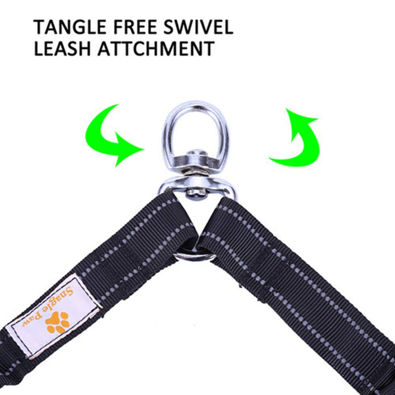 Snagle Paw Double Dog Lead,Tangle Free Bungee Dog Leash, Double Dog Walking & Training Leash, Shock Absorbing Reflective Elastic Lead Walk 2 Dogs with Ease for Large Dogs - PawsPlanet Australia