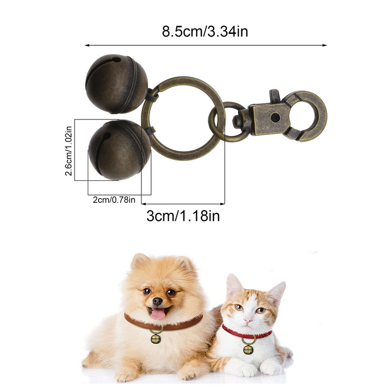 EMSea Pet Bell Pet Tracker Bells Dog Bell for Collar Pet Tracker for Cats Bell Pet Collar Charm Pendant Bell for Dogs Cats Harness Training - PawsPlanet Australia