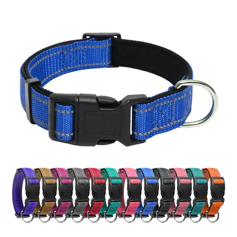 LIEVUIKEN 2 Pieces Reflective Dog Collar with Safety Locking Buckle, Adjustable Soft Breathable Comfortable Nylon Pet Collar for Small, Medium and Large Dogs, 5 Sizes Small(Pack of 2) Black - PawsPlanet Australia