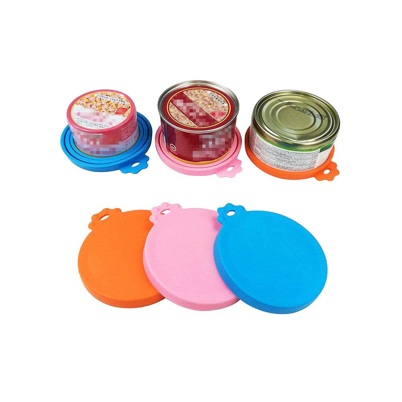 [Australia] - SACRONS-Can Covers/3 Pack/Universal Silicone Food Can Lid Cover for Pet Food/Fits Most Standard Size Dog and Cat Can Tops 3 Pack 