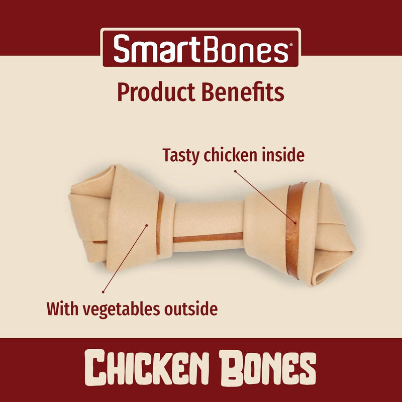 SmartBones Large Chicken Bone Rawhide-Free Chewy Treats for Dogs, Made With Tasty Chicken and Vegetables - PawsPlanet Australia